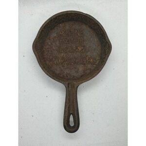 Vintage Alpine Motor Lodge Macon Ga Georgia Cast Iron Mini Skillet Frying Pan